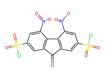 4,5-Dinitro-9-oxo-9H-fluorene-2,7-disulfonyl dichloride structure