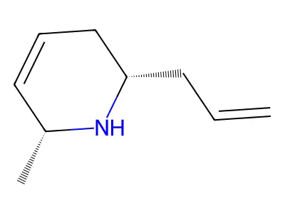 (2S,6R)-6-methyl-2-prop-2-enyl-1,2,3,6-tetrahydropyridine structure