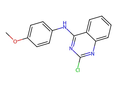 2-chloro-N-(4-methoxyphenyl)quinazolin-4-amine structure