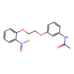 N-[3-[2-(2-nitrophenoxy)ethoxy]phenyl]acetamide structure