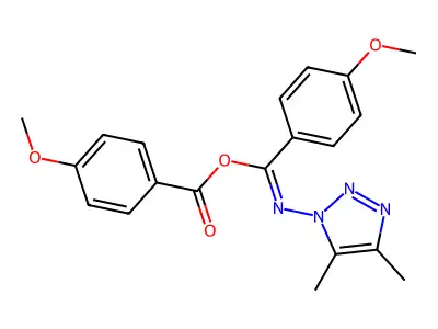 4-Methoxybenzoic acid N-(4,5-dimethyl-1H-1,2,3-triazol-1-yl)-4-methoxybenzenecarbimidic anhydride structure