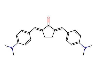 2,5-Bis([4-(dimethylamino)phenyl]methylene)cyclopentanone structure