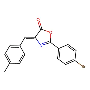 2-(4-bromophenyl)-4-(4-methylbenzylidene)-1,3-oxazol-5(4H)-one structure
