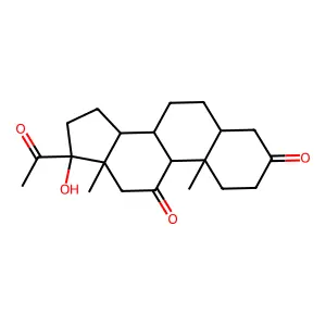 17-Hydroxypregnane-3,11,20-trione structure