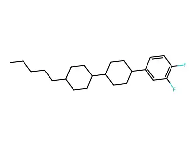 trans,trans-4-(3,4-Difluorophenyl)-4'-pentyl-1,1'-bi(cyclohexane) structure