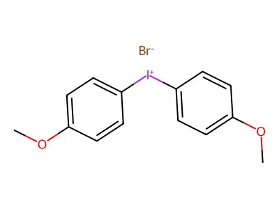 Bis(p-methoxyphenyl)iodonium bromide structure