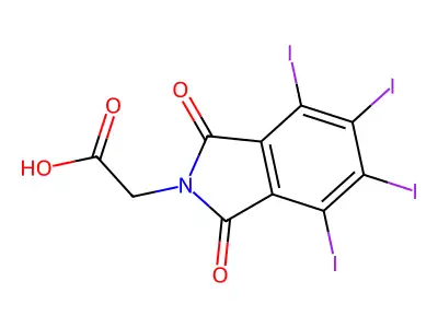 2-(4,5,6,7-Tetraiodo-1,3-dioxo-2-isoindolyl)acetic acid structure