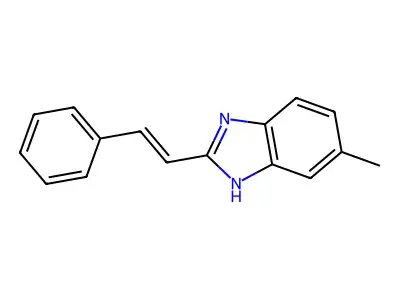 6-methyl-2-(2-phenylethenyl)-1H-benzimidazole structure
