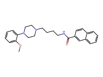 2-Naphthalenecarboxamide, N-(4-(4-(2-methoxyphenyl)-1-piperazinyl)butyl)- structure