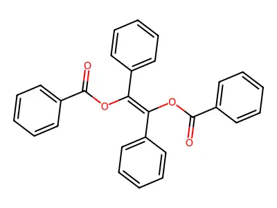 Alpha,alpha'-bis(benzoyloxy)-trans-stilbene structure