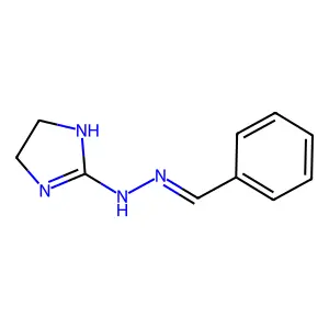 N-(benzylideneamino)-4,5-dihydro-1H-imidazol-2-amine structure