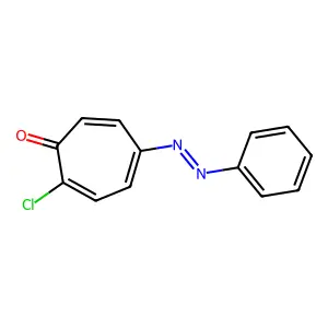 2-Chloro-5-[(E)-phenyldiazenyl]cyclohepta-2,4,6-trien-1-one structure