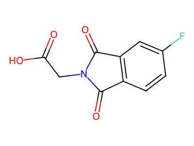 (5-fluoro-1,3-dioxo-1,3-dihydro-2H-isoindol-2-yl)acetic acid structure