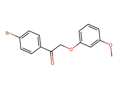 1-(4-Bromophenyl)-2-(3-methoxyphenoxy)ethanone structure