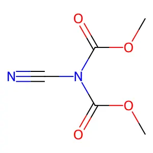 二甲基氰基亚氨基二碳酸酯 structure