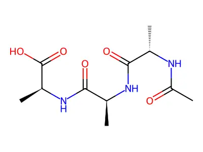2-[2-(2-Acetamidopropanoylamino)propanoylamino]propanoic acid structure