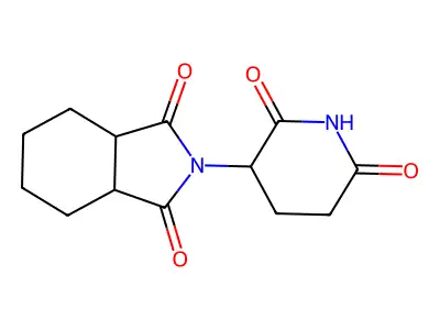 六氢邻苯二甲酰亚胺戊二酰亚胺 structure
