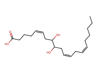 8,9-Dihydroxyicosa-5,11,14-trienoic acid structure