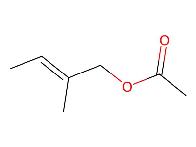 2-Methylbut-2-enyl acetate structure