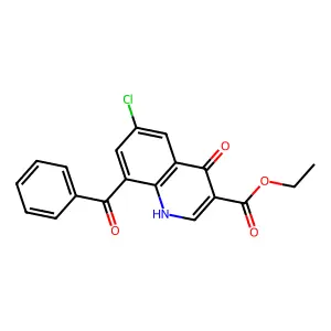 Ethyl 8-benzoyl-6-chloro-4-hydroxy-3-quinolinecarboxylate structure
