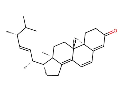 Ergosta-4,6,8(14),22-tetraen-3-one structure