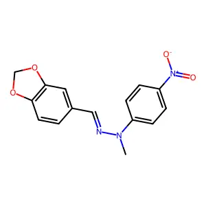 N-(Benzo[1,3]dioxol-5-ylmethylideneamino)-N-methyl-4-nitro-aniline structure