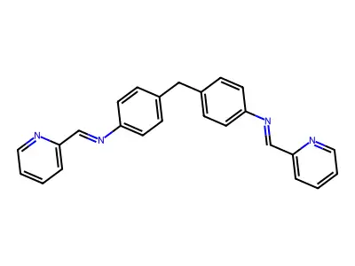 Benzenamine, 4,4'-methylenebis[N-(2-pyridinylmethylene)- structure