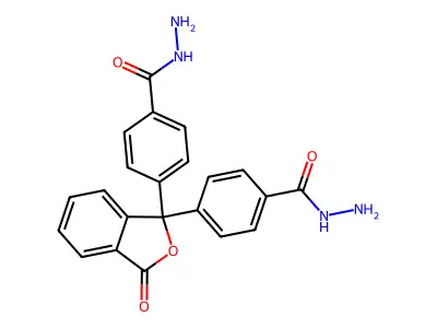 4-[1-[4-(Hydrazinecarbonyl)phenyl]-3-oxo-2-benzofuran-1-yl]benzohydrazide structure