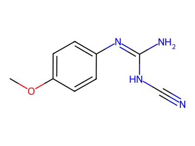 1-Cyano-2-(4-methoxyphenyl)guanidine structure