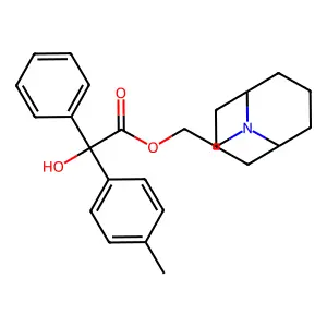 9-Azabicyclo(3.3.1)nonane, 9-(2-hydroxyethyl)-, p-methylbenzilate structure