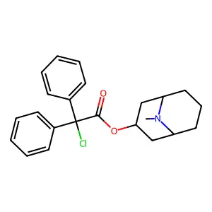9-Azabicyclo(3.3.1)nonan-3-beta-ol, 9-methyl-, diphenylchloroacetate structure