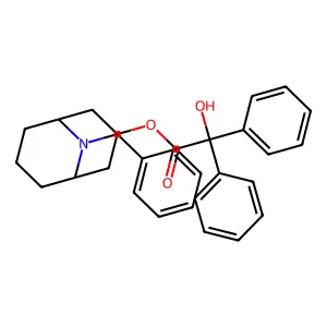 9-Azabicyclo(3.3.1)nonan-3-beta-ol, 9-benzyl-, benzilate structure
