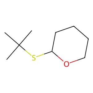 2H-Pyran, 2-(tert-butylthio)tetrahydro- structure