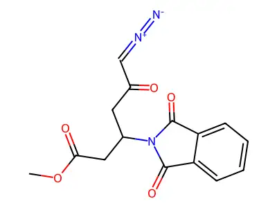 2-Isoindolinepropionic acid, beta-(3-diazoacetonyl)-1,3-dioxo-, methyl ester structure