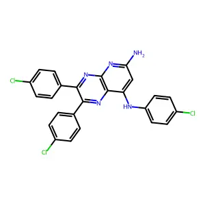 8-N,2,3-tris(4-chlorophenyl)pyrido[2,3-b]pyrazine-6,8-diamine structure