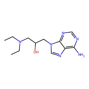 1-(6-Amino-9H-purin-9-yl)-3-(diethylamino)propan-2-ol structure