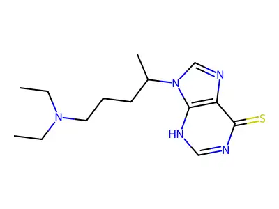 9-[4-Diethylamino-1-methylbutyl]-9H-purine-6-thiol structure