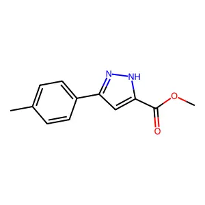 methyl 3-(4-methylphenyl)-1H-pyrazole-5-carboxylate structure