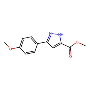 methyl 3-(4-methoxyphenyl)-1H-pyrazole-5-carboxylate structure