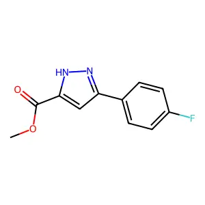 Methyl 5-(4-fluorophenyl)-1H-pyrazole-3-carboxylate structure