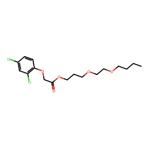 Acetic acid, (2,4-dichlorophenoxy)-, 3-(2-butoxyethoxy)propyl ester structure