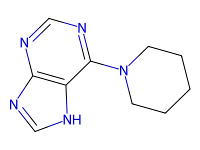 6-(piperidin-1-yl)-9H-purine structure