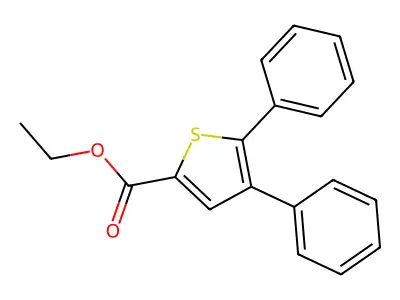 Ethyl 4,5-diphenylthiophene-2-carboxylate structure