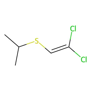 Propane, 2-(2,2-dichloroethenyl)thio)- structure
