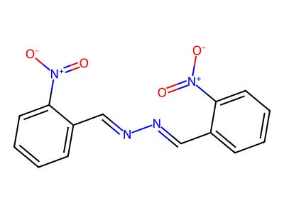 1-(2-nitrophenyl)-N-[(2-nitrophenyl)methylideneamino]methanimine structure