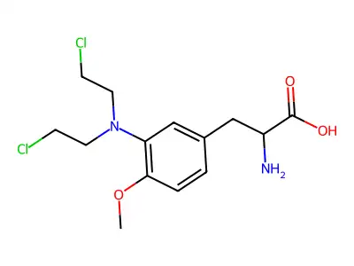DL-Tyrosine, 3-[bis(2-chloroethyl)amino]-O-methyl- structure