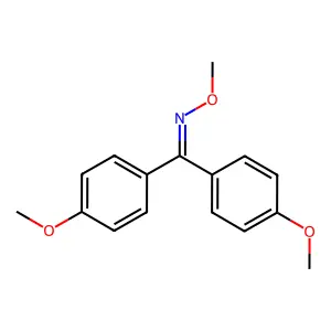 Benzophenone, 4,4'-dimethoxy-, O-methyloxime structure