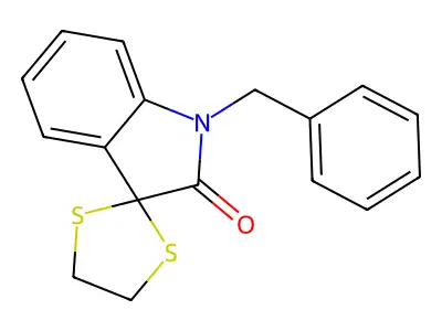 1'-Benzyl-1',2'-dihydrospiro[1,3-dithiolane-2,3'-indole]-2'-one structure