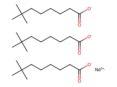 新癸酸钕(3+)盐 (3:1) structure
