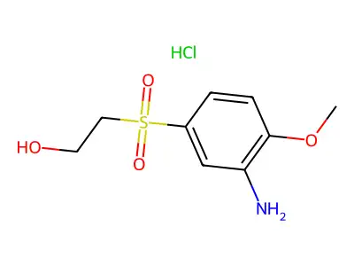 2-(3-Amino-4-methoxyphenyl)sulfonylethanol;hydrochloride structure